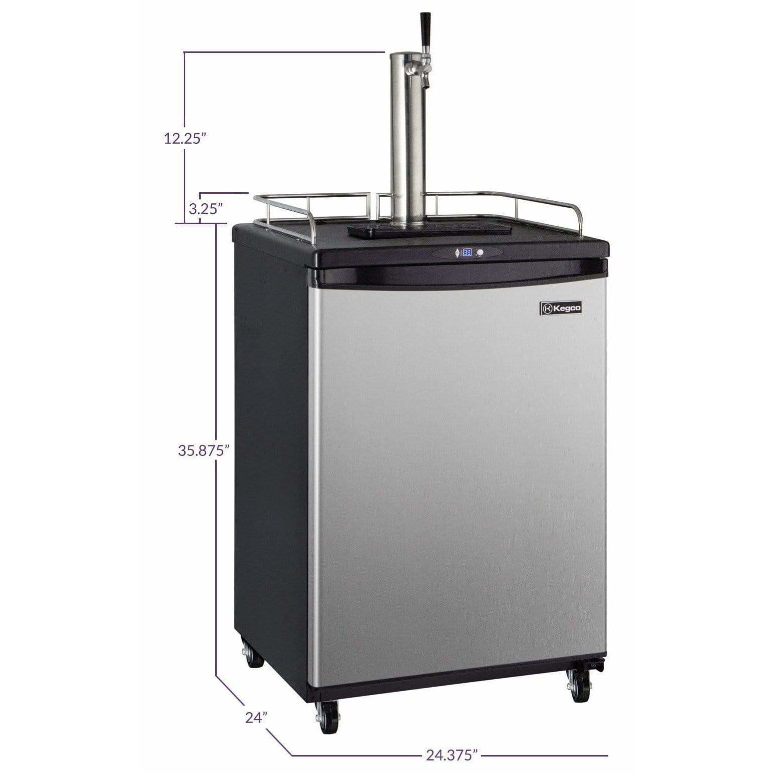 Kegco Beer Refrigeration KEGCO 24" WIDE TAP STAINLESS STEEL HOME BREW KEGERATOR Kegco Beer Refrigeration KEGCO 24" WIDE TAP STAINLESS STEEL HOME BREW KEGERATOR