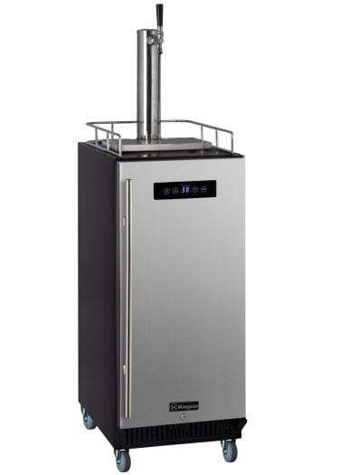 Kegco Beer Refrigeration Silver 15" Wide Kombucha Single Tap Commercial Kegerator