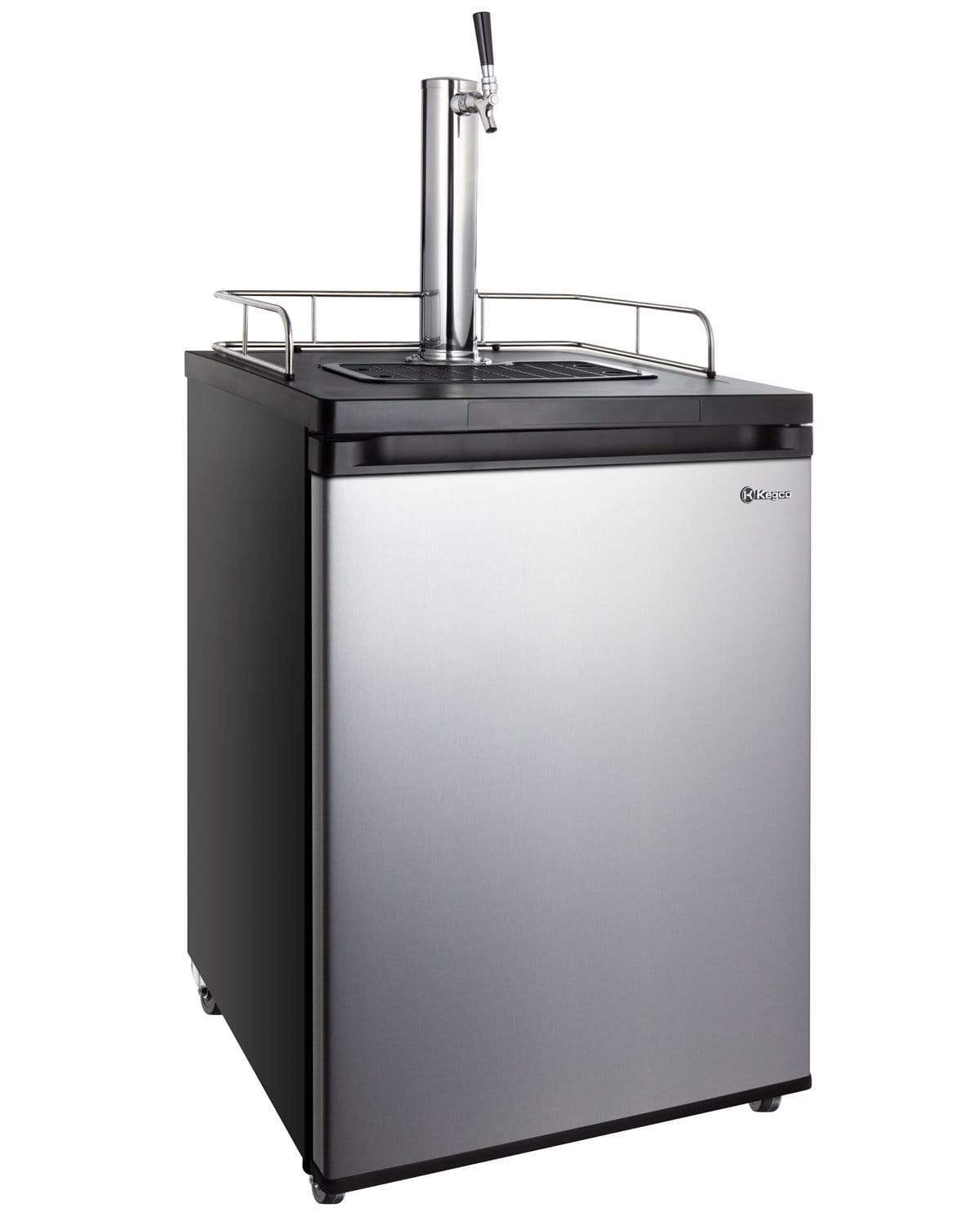 Kegco Beer Refrigeration Single Tap 24" Wide Homebrew Tap Stainless Kegerator Kegco Beer Refrigeration Single Tap 24" Wide Homebrew Tap Stainless Kegerator