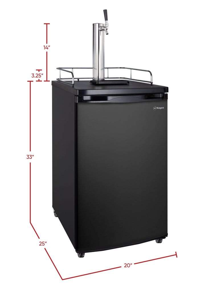 Kegco Beer Refrigeration Single Tap KEGCO 20" WIDE HOMEBREW S TAP BLACK KEGERATOR Kegco Beer Refrigeration Single Tap KEGCO 20" WIDE HOMEBREW S TAP BLACK KEGERATOR