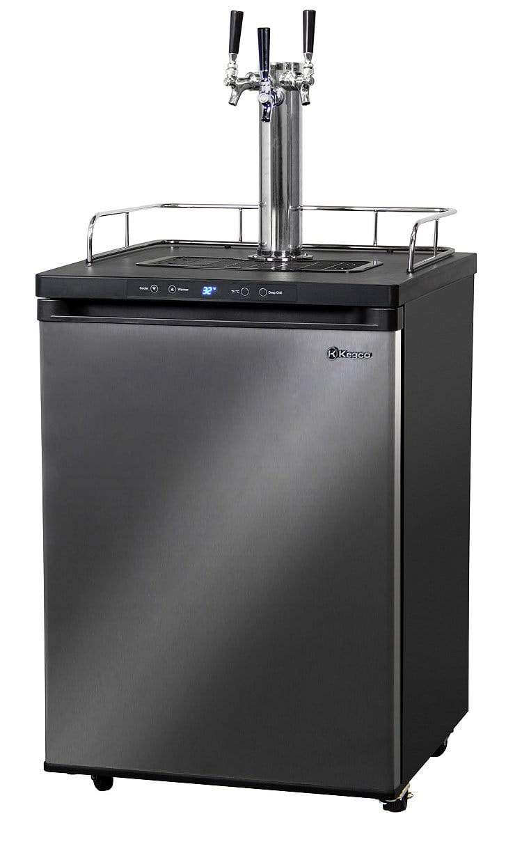 Kegco Beer Refrigeration Triple Tap 24" Wide Homebrew Single Tap Black Stainless Steel Digital Kegerator Kegco Beer Refrigeration Triple Tap 24" Wide Homebrew Single Tap Black Stainless Steel Digital Kegerator