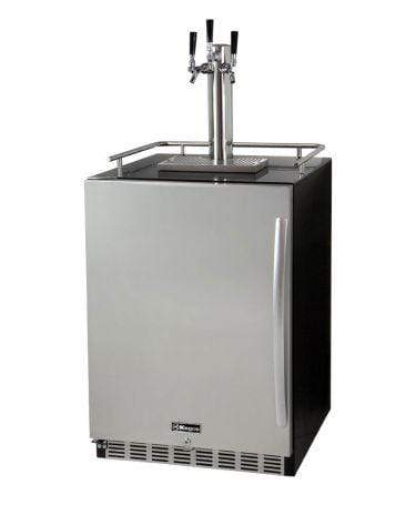 Kegco Beer Refrigeration Triple Tap 24" Wide Tap Stainless Steel Built-In Digital Left Hinge Kegerator with Kit Kegco Beer Refrigeration Triple Tap 24" Wide Tap Stainless Steel Built-In Digital Left Hinge Kegerator with Kit
