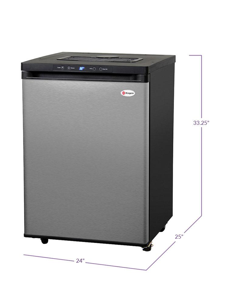 Kegco Beer Refrigeration Wide Stainless Steel Digital Kegerator - Cabinet Only Kegco Beer Refrigeration Wide Stainless Steel Digital Kegerator - Cabinet Only