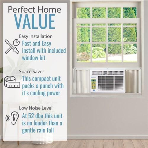 Keystone Window A/C Keystone Energy Star 5,000 BTU Window-Mounted Air Conditioner with Follow Me LCD Remote Control Keystone Window A/C Keystone Energy Star 5,000 BTU Window-Mounted Air Conditioner with Follow Me LCD Remote Control