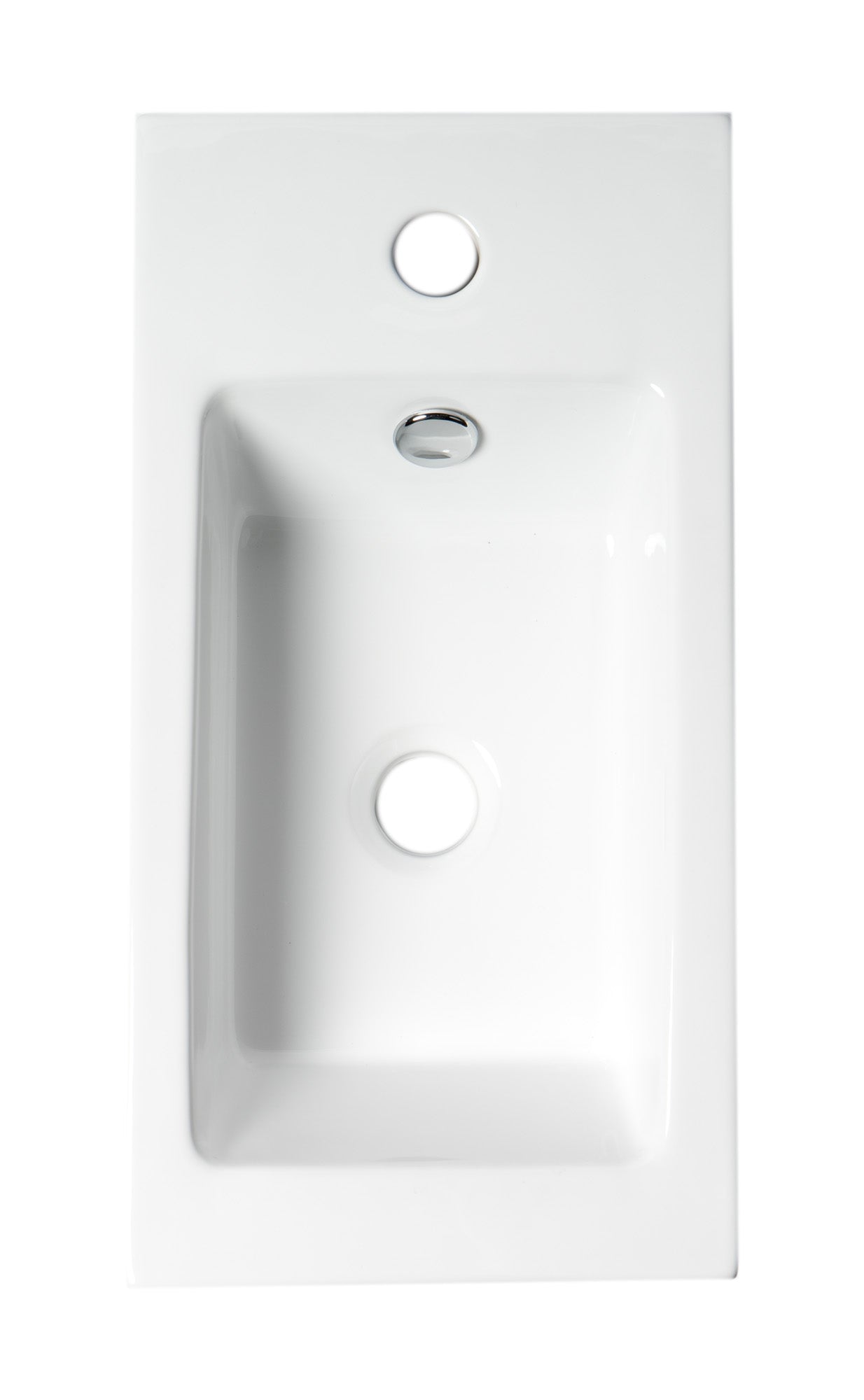 ALFI Brand - White 20" Small Rectangular Wall Mounted Ceramic Sink with Faucet Hole | ABC116 ALFI Brand - White 20" Small Rectangular Wall Mounted Ceramic Sink with Faucet Hole | ABC116