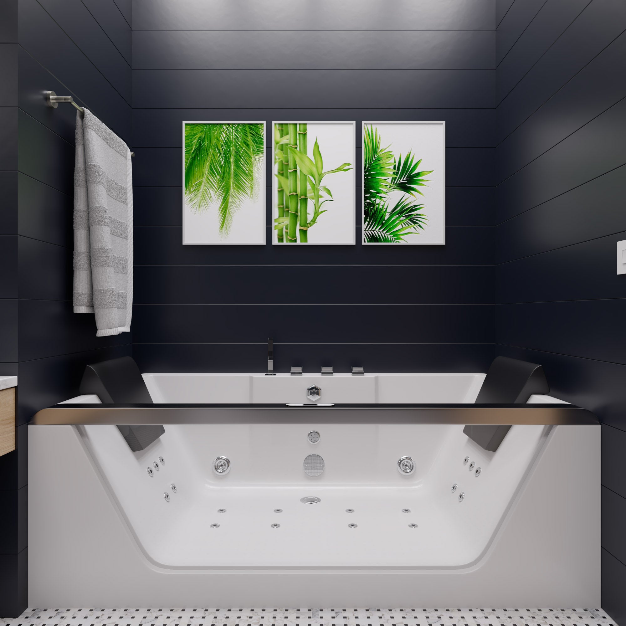 EAGO - 6 ft Clear Rectangular Acrylic Whirlpool Bathtub for Two | AM196ETL EAGO - 6 ft Clear Rectangular Acrylic Whirlpool Bathtub for Two | AM196ETL