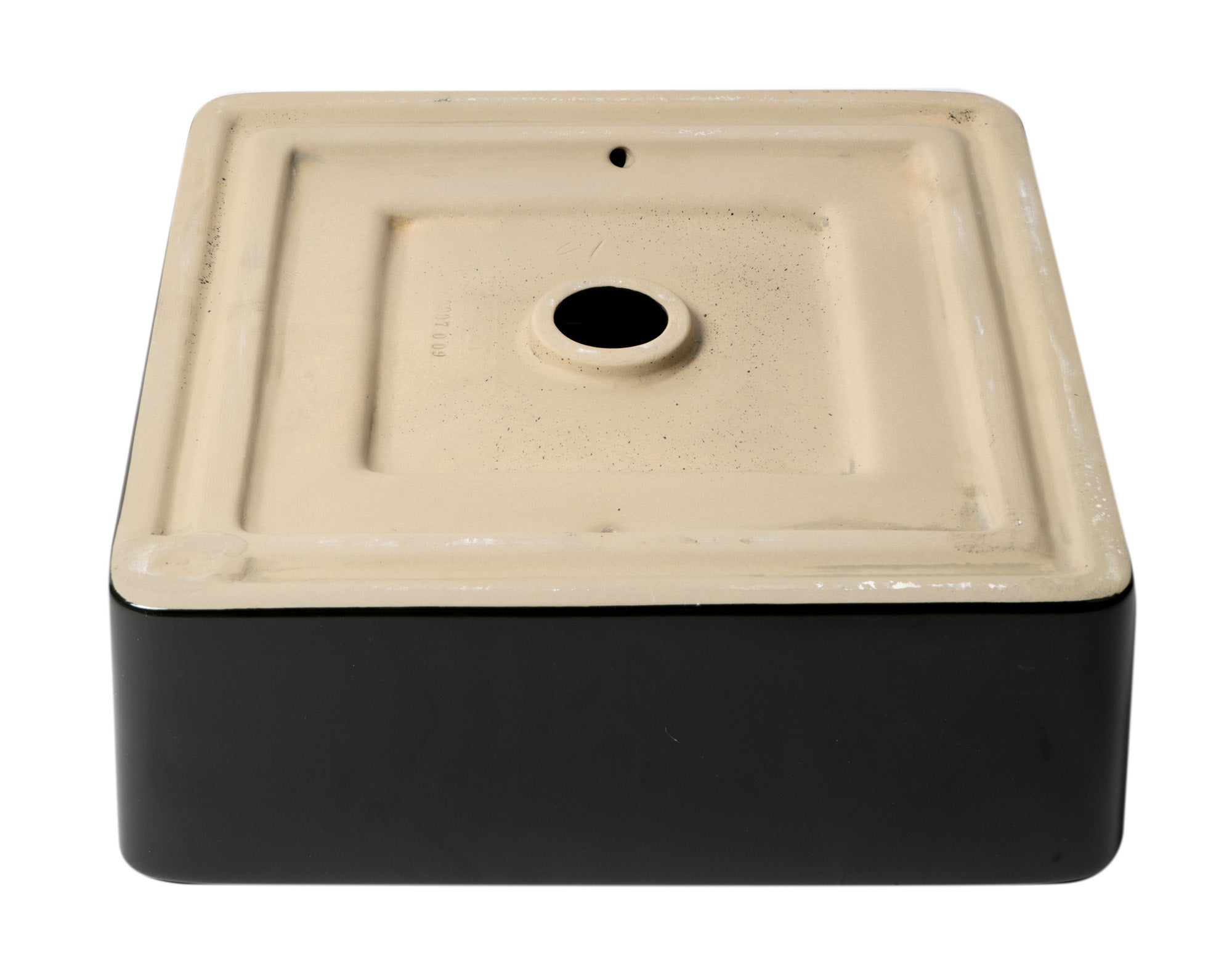 ALFI Brand - Black Matte 16" Modern Square Above Mount Ceramic Sink | ABC903-BM ALFI Brand - Black Matte 16" Modern Square Above Mount Ceramic Sink | ABC903-BM