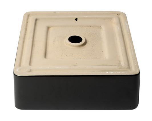 ALFI Brand - Black Matte 16" Modern Square Above Mount Ceramic Sink | ABC903-BM