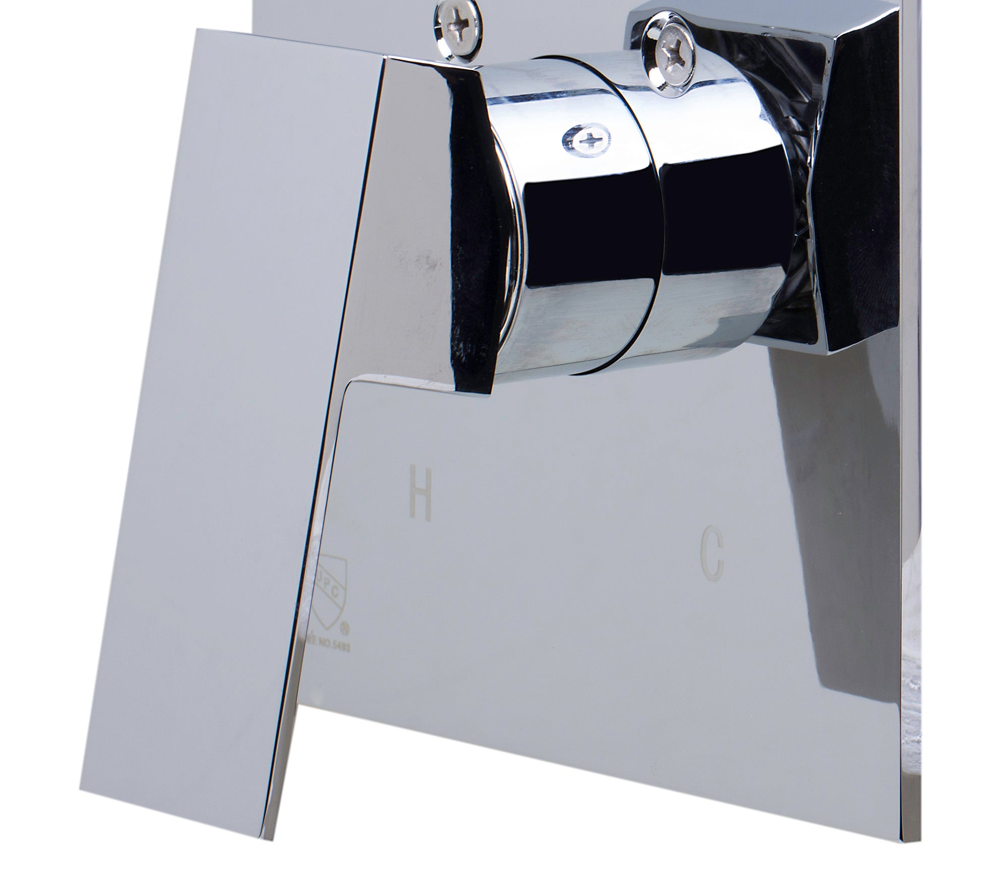 ALFI Brand - Polished Chrome Shower Valve Mixer with Square Lever Handle | AB5501-PC ALFI Brand - Polished Chrome Shower Valve Mixer with Square Lever Handle | AB5501-PC