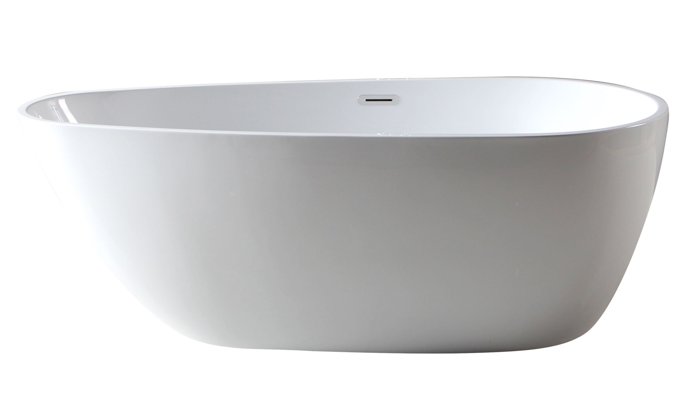 ALFI Brand - 59 inch White Oval Acrylic Free Standing Soaking Bathtub | AB8861 ALFI Brand - 59 inch White Oval Acrylic Free Standing Soaking Bathtub | AB8861