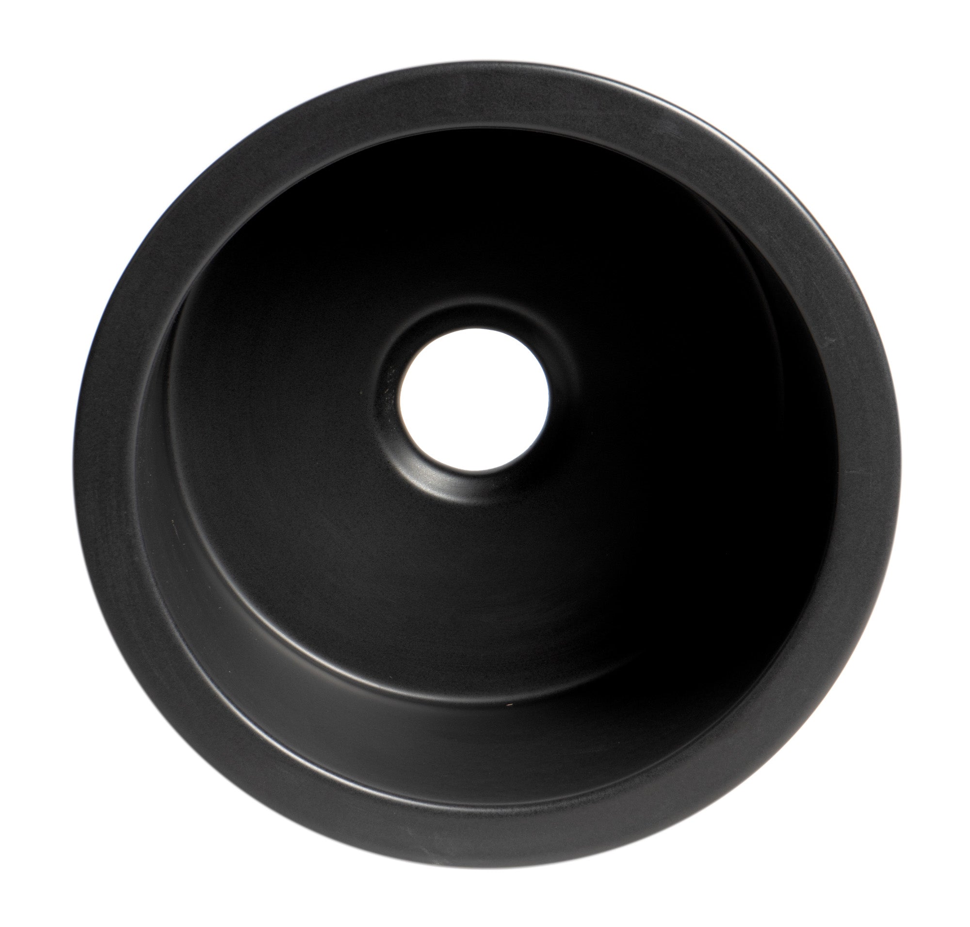 ALFI Brand - Black Matte Round 18" x 18" Undermount / Drop In Fireclay Prep Sink | ABF1818R-BM ALFI Brand - Black Matte Round 18" x 18" Undermount / Drop In Fireclay Prep Sink | ABF1818R-BM