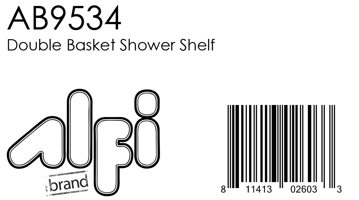 ALFI Brand - Polished Chrome Wall Mounted Double Basket Shower Shelf Bathroom Accessory | AB9534 ALFI Brand - Polished Chrome Wall Mounted Double Basket Shower Shelf Bathroom Accessory | AB9534