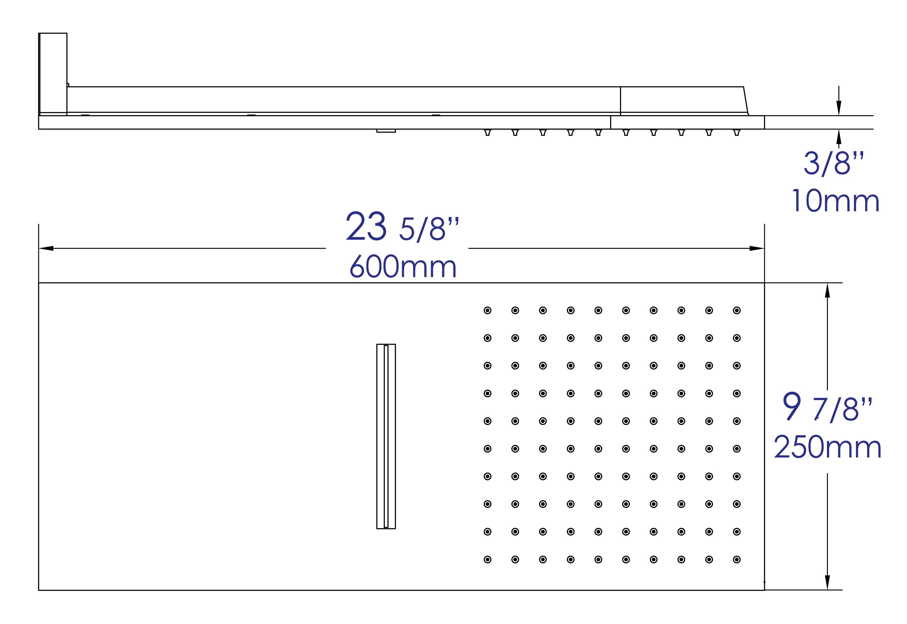 ALFI Brand - Brushed Nickel 10" Wall-Mounted Square Waterfall Rain Shower Head | RAIN10SW-BN ALFI Brand - Brushed Nickel 10" Wall-Mounted Square Waterfall Rain Shower Head | RAIN10SW-BN