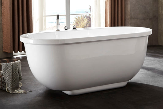 EAGO - 6 ft Acrylic White Whirlpool Bathtub w Fixtures | AM128ETL