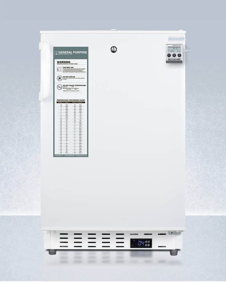 Accucold - 20" Wide Built-in Healthcare All-refrigerator, ADA Compliant Accucold - 20" Wide Built-in Healthcare All-refrigerator, ADA Compliant