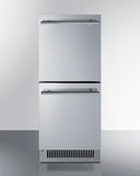 Summit - 15" Wide 2-Drawer All-Refrigerator, ADA Compliant Summit - 15" Wide 2-Drawer All-Refrigerator, ADA Compliant