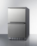 Summit - 18" Wide 2-Drawer All-Refrigerator, ADA Compliant Summit - 18" Wide 2-Drawer All-Refrigerator, ADA Compliant