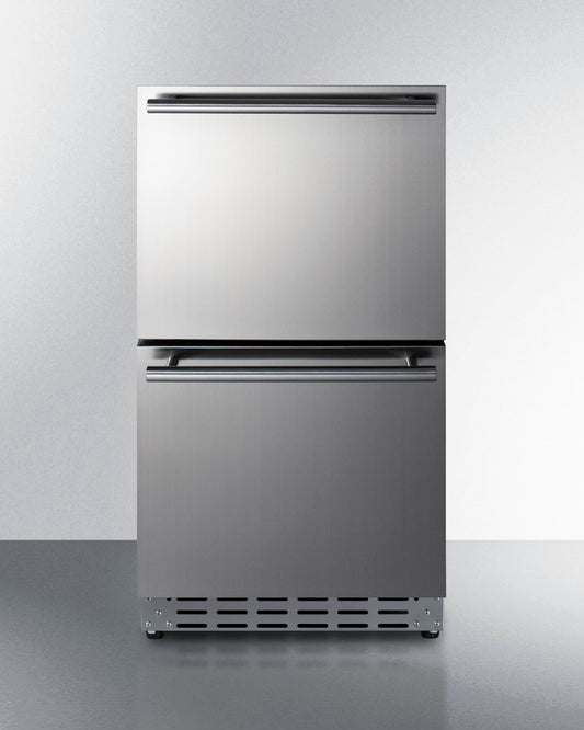 Summit - 18" Wide 2-Drawer All-Refrigerator, ADA Compliant