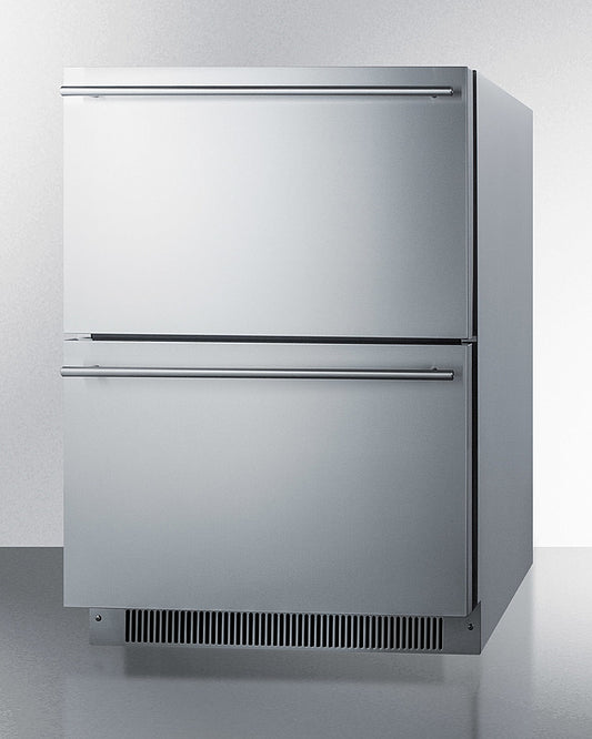 Summit - 24" Wide 2-Drawer All-Refrigerator, ADA Compliant