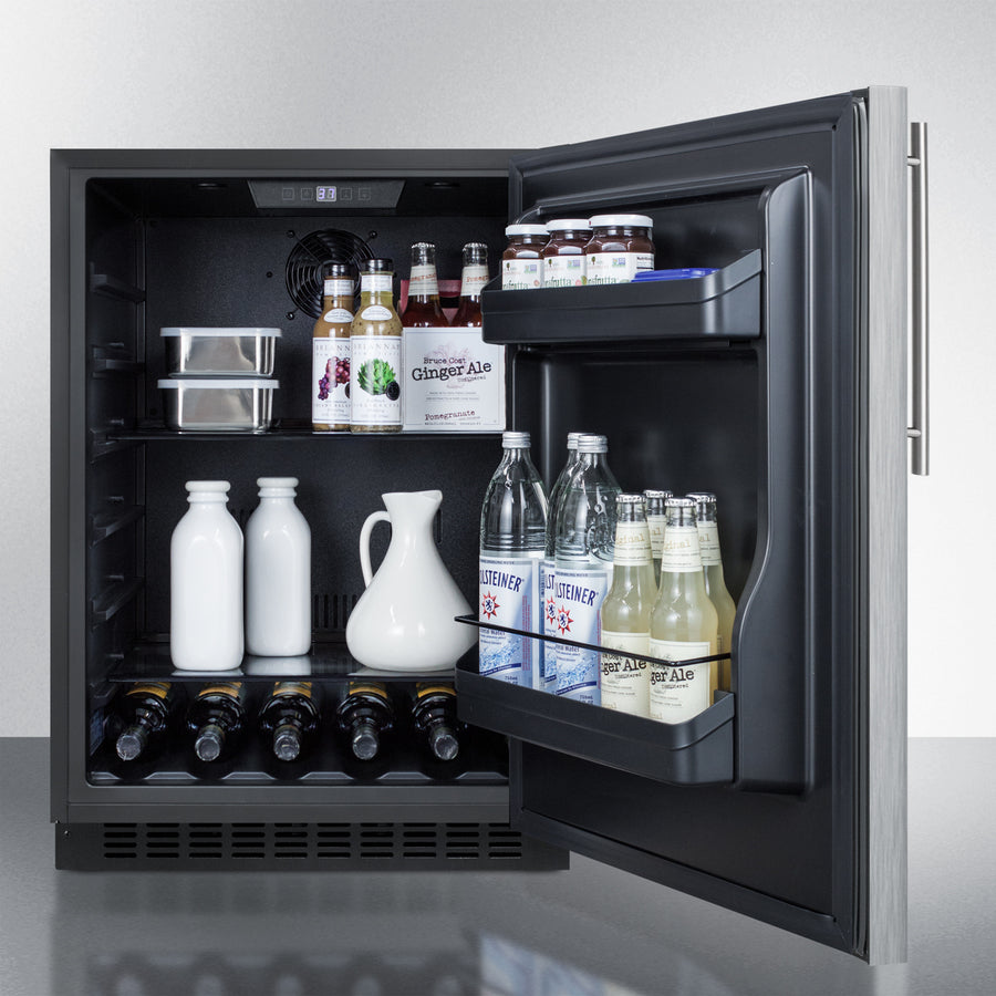 Summit - 24" Wide Built-In All-Refrigerator, ADA Compliant | AL54CSSHV Summit - 24" Wide Built-In All-Refrigerator, ADA Compliant | AL54CSSHV