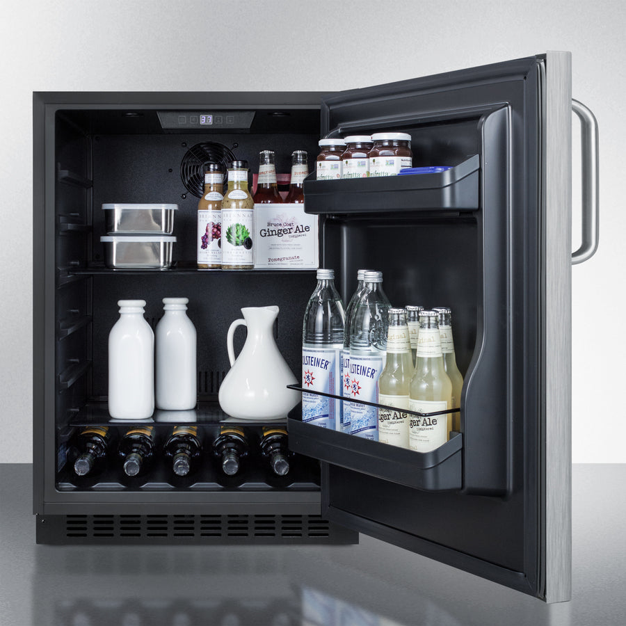 Summit - 24" Wide Built-In All-Refrigerator, ADA Compliant | AL54SSTB Summit - 24" Wide Built-In All-Refrigerator, ADA Compliant | AL54SSTB
