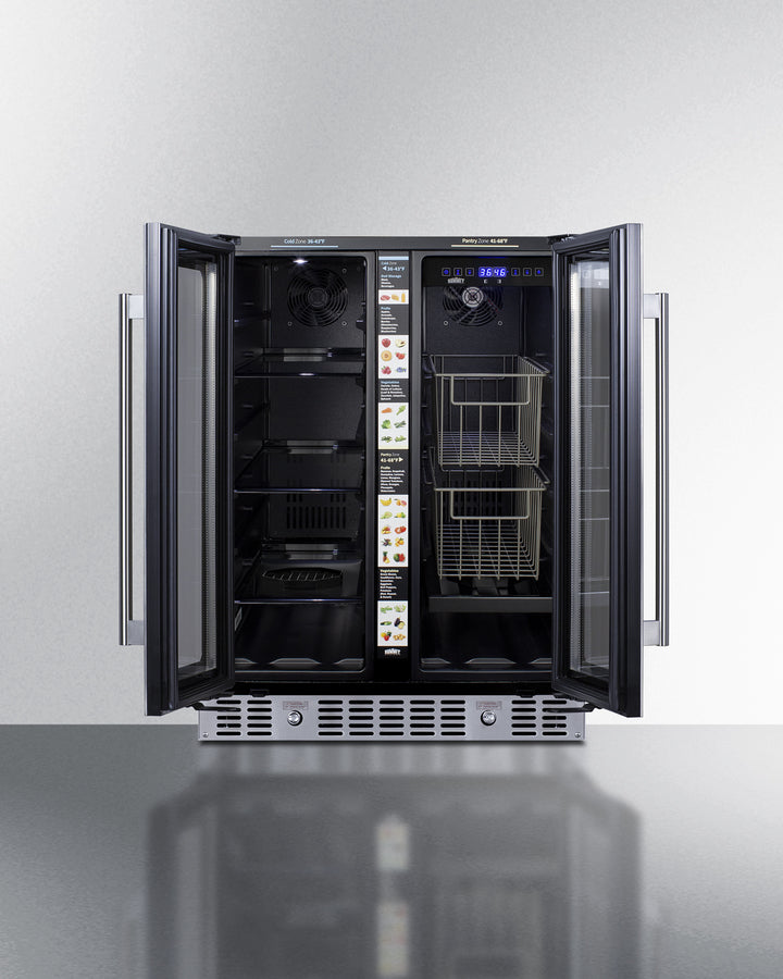 Summit - 24" Built-In Dual-Zone Produce Refrigerator, ADA Compliant Summit - 24" Built-In Dual-Zone Produce Refrigerator, ADA Compliant