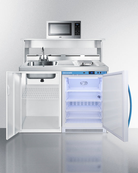 Summit - 48" Wide All-In-One Wellness Room Kitchenette with Microwave | C48ELMCMW