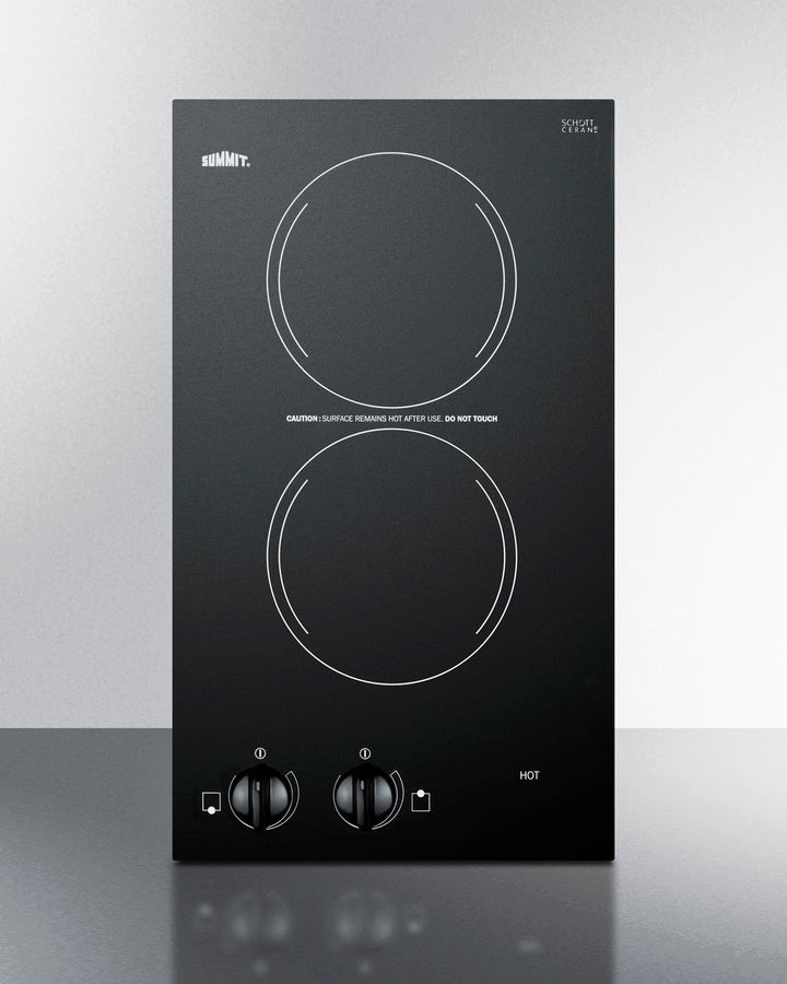 Summit - 12" Wide 115V 2-Burner Radiant Cooktop Summit - 12" Wide 115V 2-Burner Radiant Cooktop