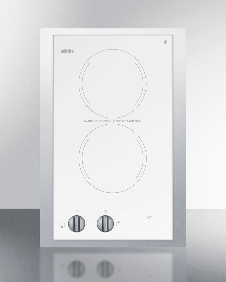 Summit - 15" Wide 230V 2-Burner Radiant Cooktop Summit - 15" Wide 230V 2-Burner Radiant Cooktop