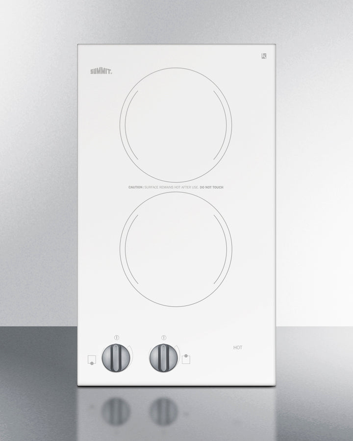 Summit - 12" Wide 220-240V 2-Burner Radiant Cooktop Summit - 12" Wide 220-240V 2-Burner Radiant Cooktop