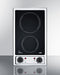 Summit - 12" Wide 115V 2-Burner Radiant Cooktop