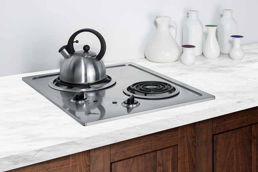 Summit - 21" Wide 230V 2-Burner Coil Cooktop Summit - 21" Wide 230V 2-Burner Coil Cooktop