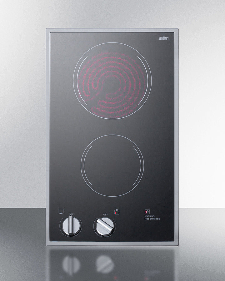 Summit - 12" Wide 220/240V 2-Burner Radiant Cooktop Summit - 12" Wide 220/240V 2-Burner Radiant Cooktop