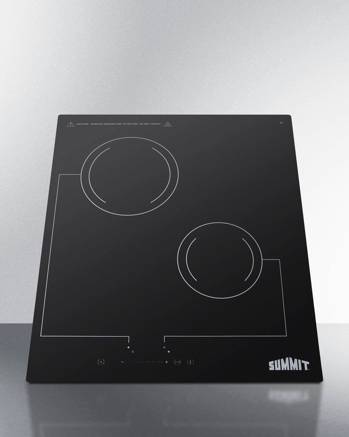 Summit - 18" Wide 220V 2-Burner Radiant Cooktop Summit - 18" Wide 220V 2-Burner Radiant Cooktop