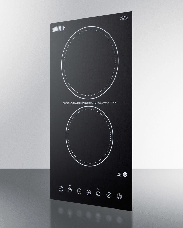 Summit - 12" Wide 230V 2-Burner Radiant Cooktop Summit - 12" Wide 230V 2-Burner Radiant Cooktop