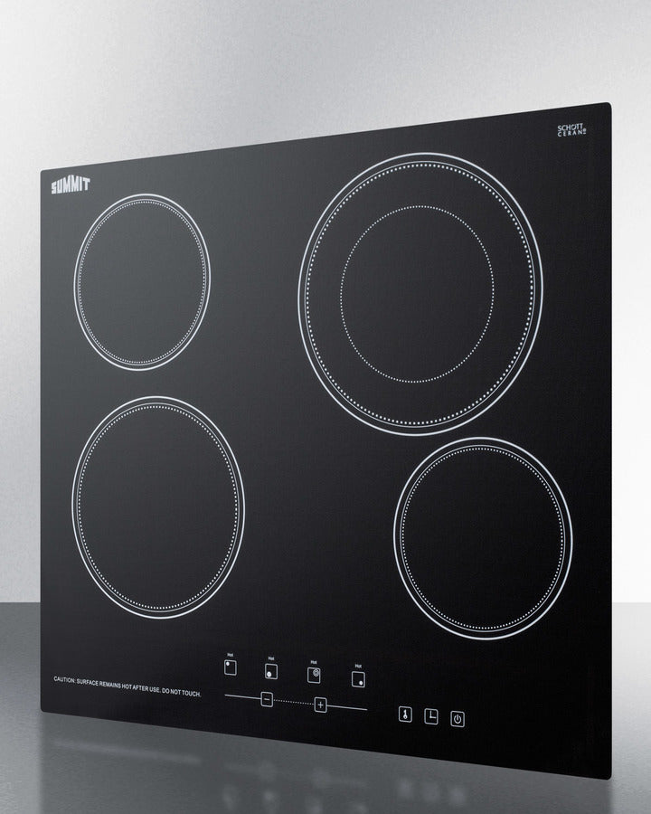 Summit - 24" Wide 230V 4-Burner Radiant Cooktop Summit - 24" Wide 230V 4-Burner Radiant Cooktop
