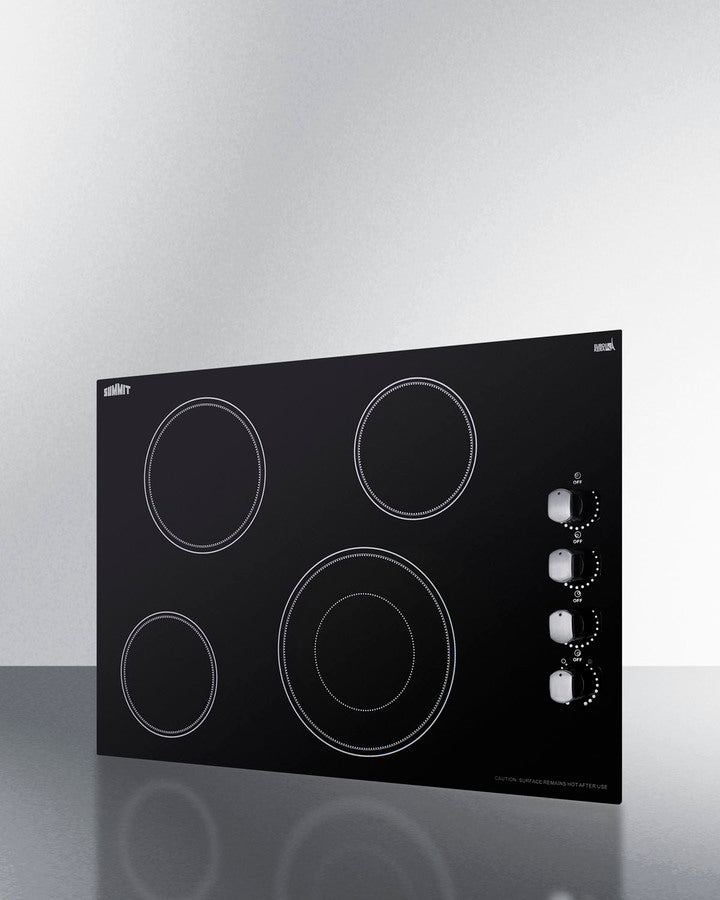 Summit - 30" Wide 208-240V 4-Burner Radiant Cooktop Summit - 30" Wide 208-240V 4-Burner Radiant Cooktop
