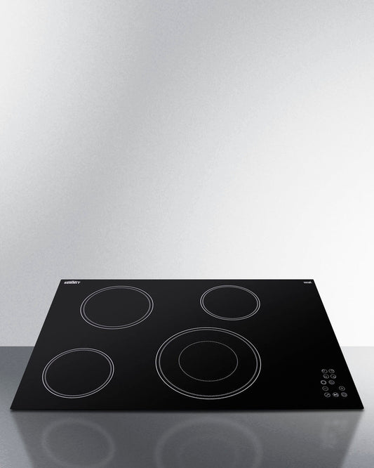 Summit - 30" Wide 208-240V 4-Burner Radiant Cooktop