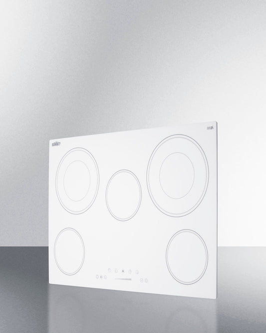 Summit - 30" Wide 208-240V 5-Burner Radiant Cooktop