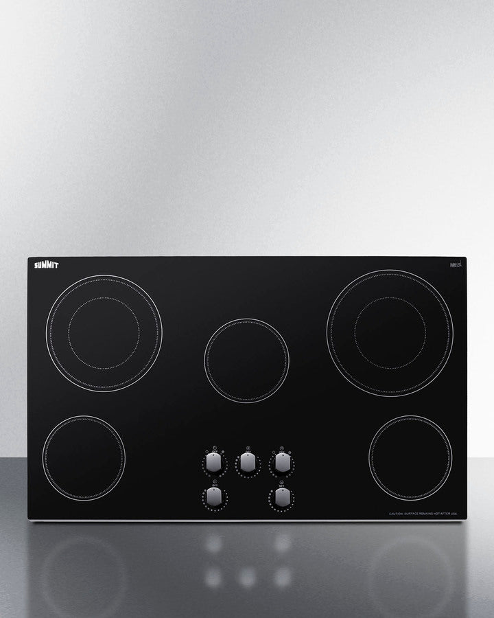 Summit - 36" Wide 208-240V 5-Burner Radiant Cooktop Summit - 36" Wide 208-240V 5-Burner Radiant Cooktop