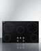 Summit - 36" Wide 208-240V 5-Burner Radiant Cooktop