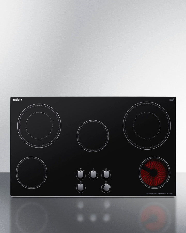 Summit - 36" Wide 208-240V 5-Burner Radiant Cooktop Summit - 36" Wide 208-240V 5-Burner Radiant Cooktop