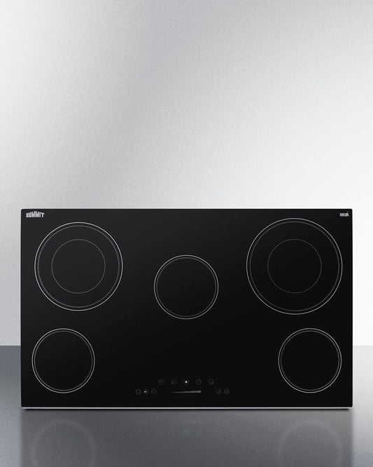 Summit - 36" Wide 208-240V 5-Burner Radiant Cooktop