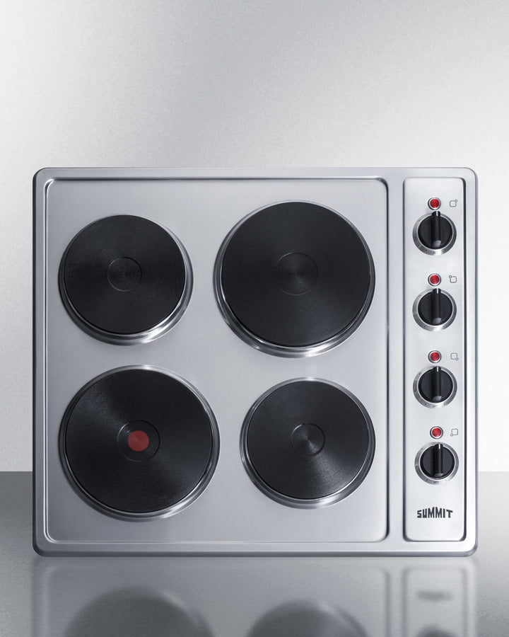 Summit - 24" Wide 230V 4-Burner Solid Disk Cooktop Summit - 24" Wide 230V 4-Burner Solid Disk Cooktop