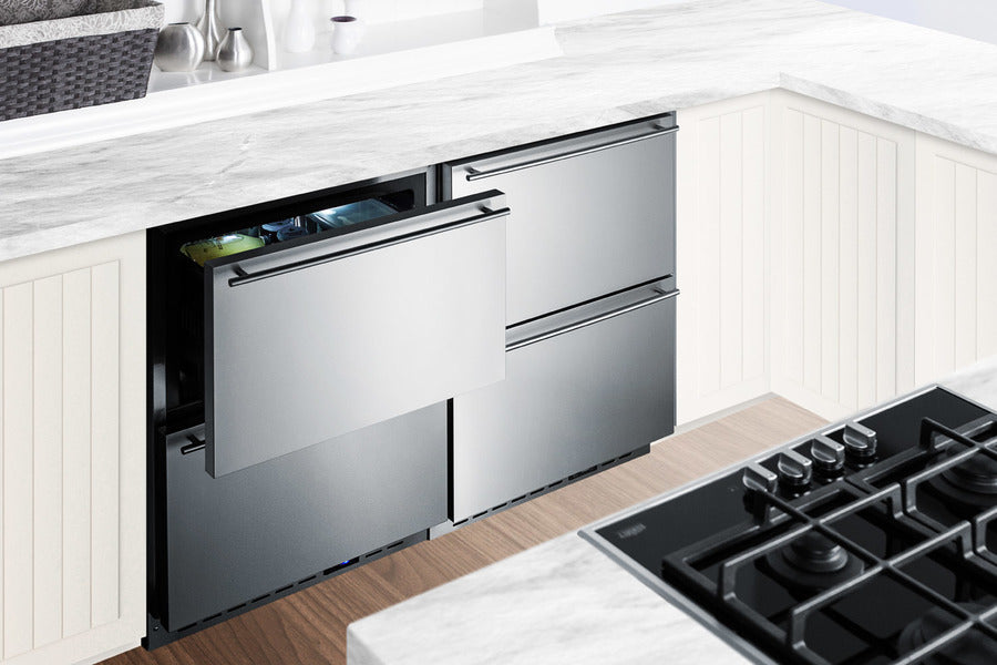 Summit - 24" Wide Built-In 2-Drawer All-Refrigerator Summit - 24" Wide Built-In 2-Drawer All-Refrigerator