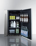 Summit - Shallow Depth 24" Wide Built-In All-Refrigerator With Slide-Out Storage Compartment Summit - Shallow Depth 24" Wide Built-In All-Refrigerator With Slide-Out Storage Compartment