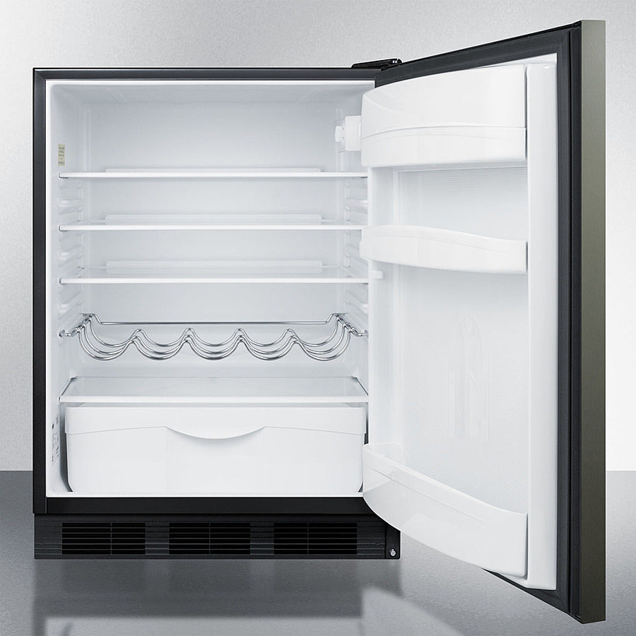Summit - 24" Wide Built-In All-Refrigerator, ADA Compliant | FF63BKBIKSHHADA Summit - 24" Wide Built-In All-Refrigerator, ADA Compliant | FF63BKBIKSHHADA