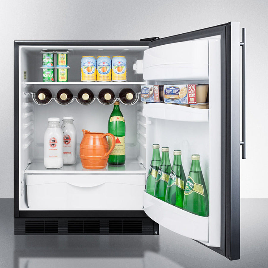 Summit - 24" Wide Built-In All-Refrigerator | FF63BKBISSHV Summit - 24" Wide Built-In All-Refrigerator | FF63BKBISSHV