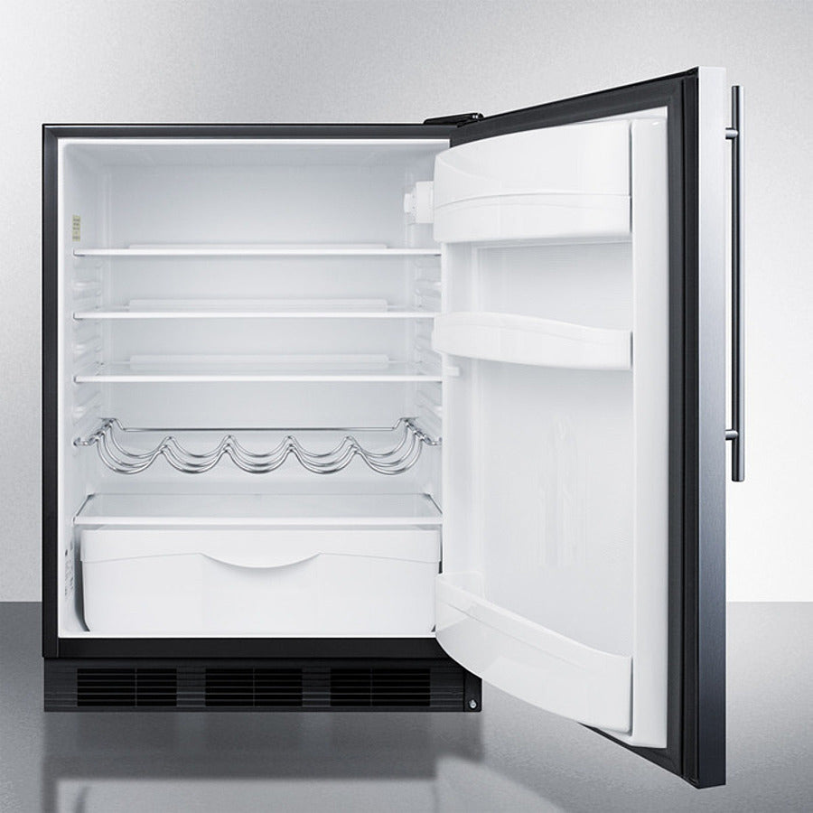 Summit - 24" Wide Built-In All-Refrigerator | FF63BKBISSHV Summit - 24" Wide Built-In All-Refrigerator | FF63BKBISSHV