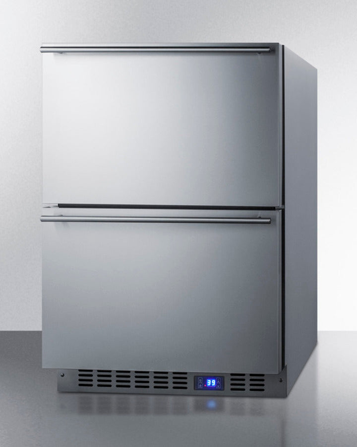 Summit - 24" Wide Built-In 2-Drawer All-Refrigerator Summit - 24" Wide Built-In 2-Drawer All-Refrigerator